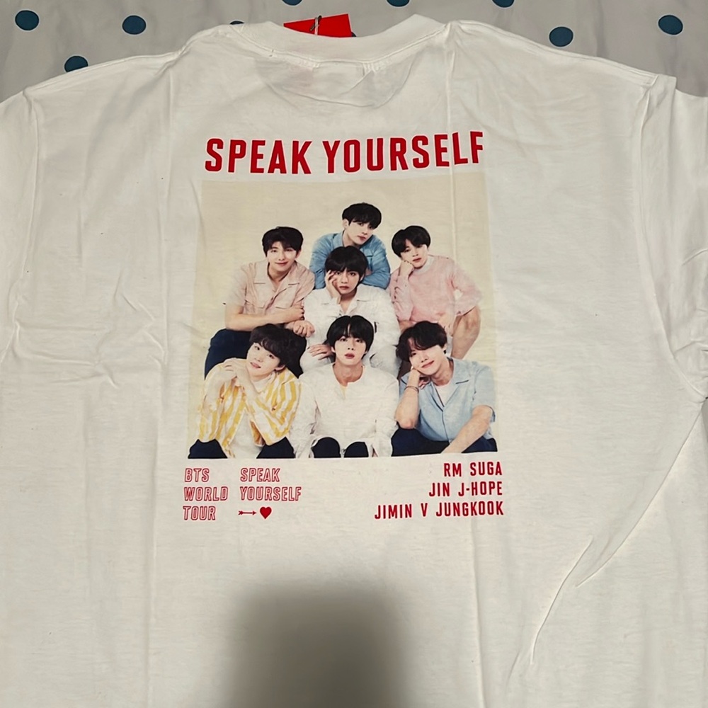 BTS World Tour Love Yourself Speak Yourself White T-Shirt for Army